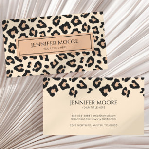 Cheetah cheapest Print, Premium Printed Business Card, Customize Your Own Card