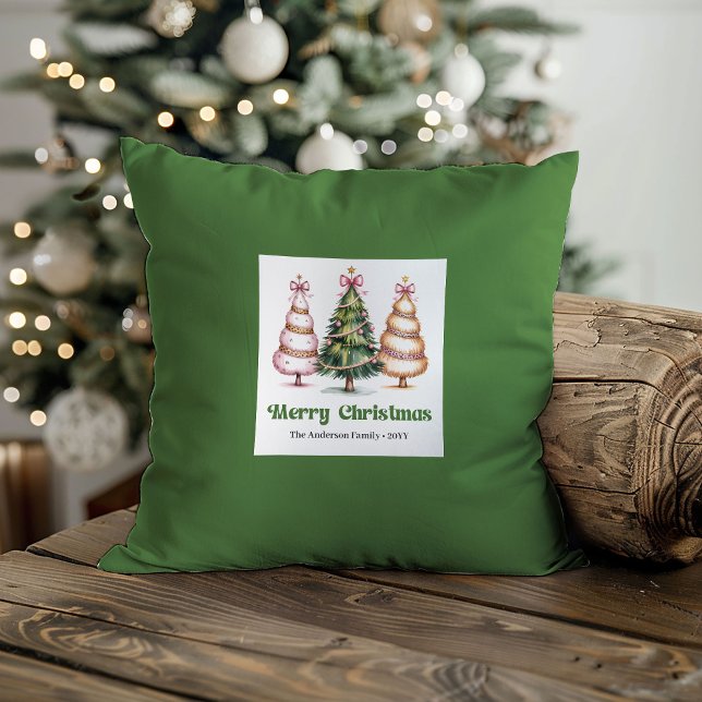 Elegant Leopard Pattern Christmas Name Custom  Cushion (Elegant Leopard Pattern Christmas Name Custom Pillow)