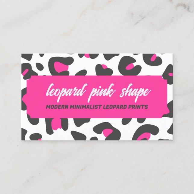 Elegant Leopard Pattern Design Business Card (Front)