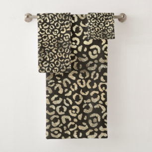 Elegant Leopard Print Bath Towel Set