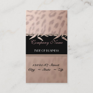 Elegant Leopard Print Business Card Template