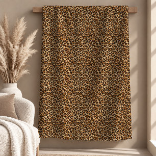 Elegant Leopard Print Cozy Throw Blanket Decor