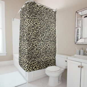 Elegant Leopard Print Shower Curtain