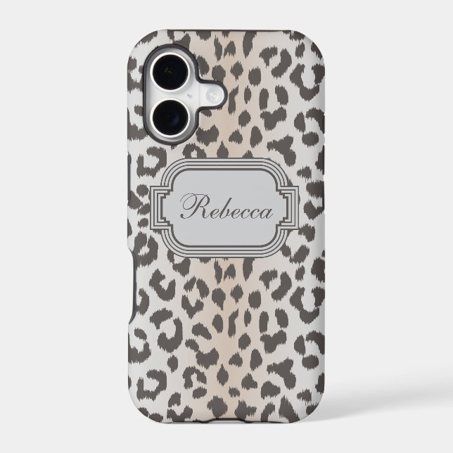 Elegant  leopard print with monogram (Back)