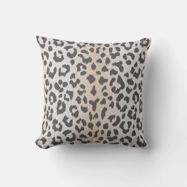 Elegant  leopard print with monogram cushion (Front)