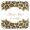 Elegant Leopard Themed Thank You Wedding Stickers