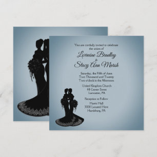 Elegant Lesbian Wedding Invitation