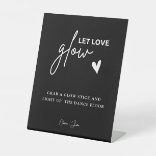 Elegant Let Love Glow Wedding Glow Stick Sign
