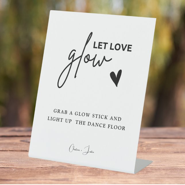 Elegant Let Love Glow Wedding Glow Stick Sign (Creator Uploaded)