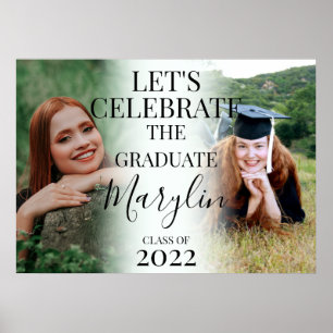 Elegant Let's Celebrate the Graduate 2 Photo Poster