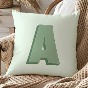 Elegant Letter A Monogram Personalized Initial Cushion