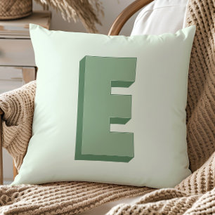 Elegant Letter E Monogram Personalized Initial Cushion