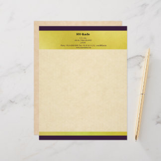 ELEGANT LETTER HEAD OF HEMP LEAF PATTERN CUSTOM LETTERHEAD