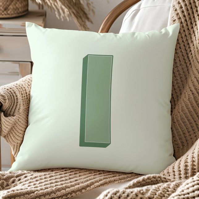 Elegant Letter I Monogram Personalized Initial Cushion (Creator Uploaded)