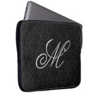 Elegant Letter M Sparkling Diamonds-Monogram