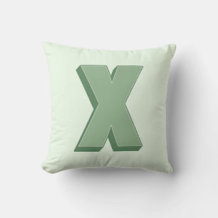 Elegant Letter X Monogram Personalized Initial Cushion