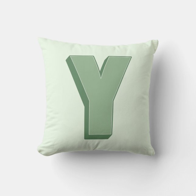Elegant Letter Y Monogram Personalized Initial Cushion (Front)