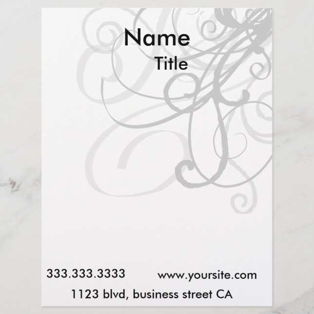 elegant letterheads customised letterhead (Front)