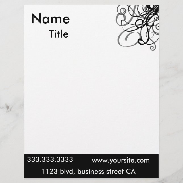 elegant letterheads customized letterhead (Front)