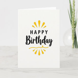 Elegant Lettering Birthday Card