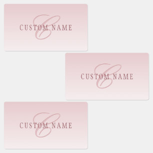 Elegant Lettering & Monogram   Rose Ombre