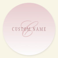 Elegant Lettering & Monogram | Rose Ombre
