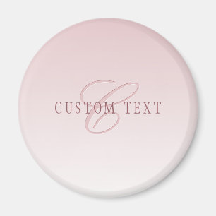 Elegant Lettering & Monogram   Rose Ombre Magnet