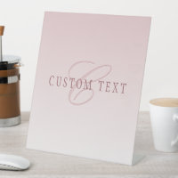 Elegant Lettering & Monogram | Rose Ombre