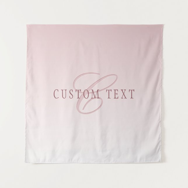 Elegant Lettering & Monogram | Rose Ombre Tapestry (Front)