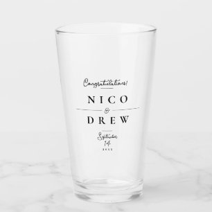 Elegant LGBTQ+ Progress Pride Wedding Glass
