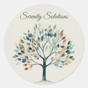 Elegant Life Coach Classic Round Sticker