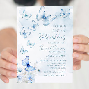 Elegant Lifetime of Butterflies Bridal Shower Invitation