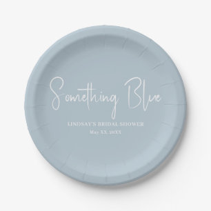 Elegant Light Blue Bridal Shower  Paper Plate