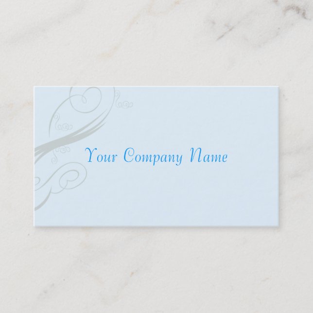 Elegant Light Blue Business Card (Front)
