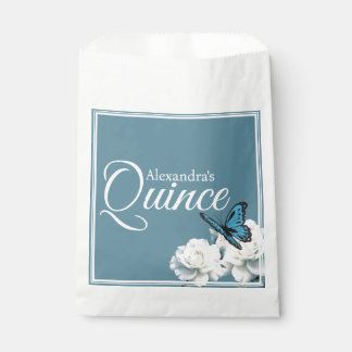 Elegant Light Blue Quinceañera - Chambelán Custom Favour Bags
