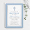 Elegant Light Blue Silver Baptism