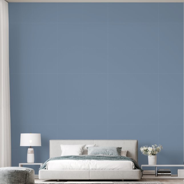 Elegant Light Blue Solid Colour Bedroom Wallpaper (Bedroom)