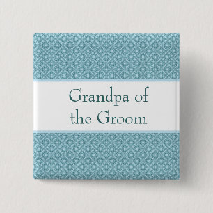 Elegant light blue wedding name button