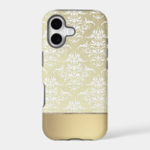 Elegant Light Gold-like Vintage Damask Pattern