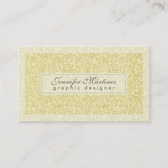 Elegant Light Gold Tones Glitter & Sparkles 2 Business Card (Front)
