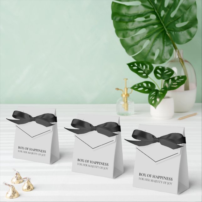 Elegant Light Gray Birthday Party Design Favour Box (Multiple)