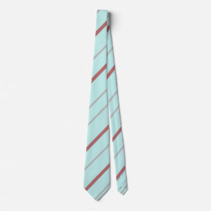 Elegant Light Green Diagonal Lines Striped Tie