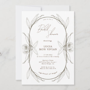 Elegant Light Green Floral Bridal Shower Invitation
