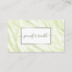 Elegant Light Green Marble With Frame Chic Pretty Business Card