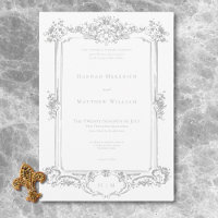Elegant Light Grey Chinoiserie Cherub Wedding