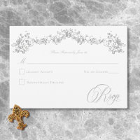 Elegant Light Grey Chinoiserie Cherub Wedding