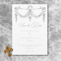 Elegant Light Grey Chinoiserie Cherub Wedding