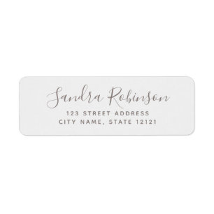 Elegant light grey return address labels