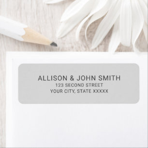 Elegant Light Grey Simple Return Address Label