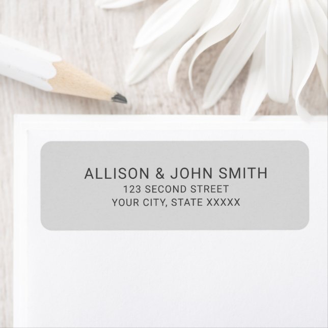 Elegant Light Grey Simple Return Address Label (Insitu)